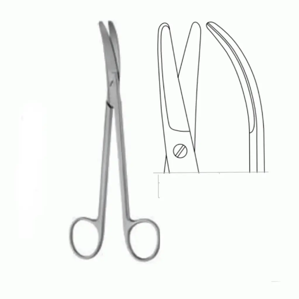 Joseph Nasal Scissors 16.5 cm - Blunt , Serrated 