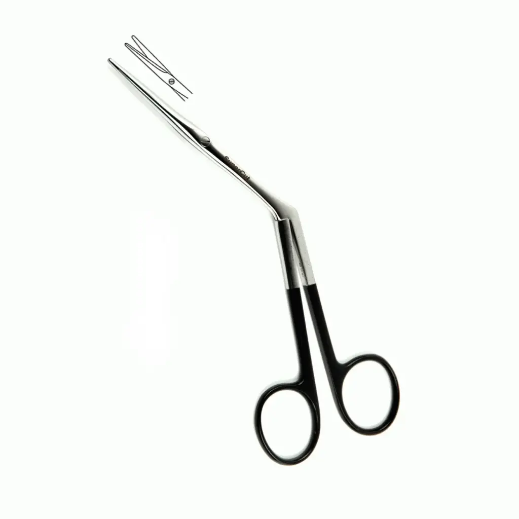 Heymann Nasal Scissors 7" - Delicate Blunt Serrated Tips 