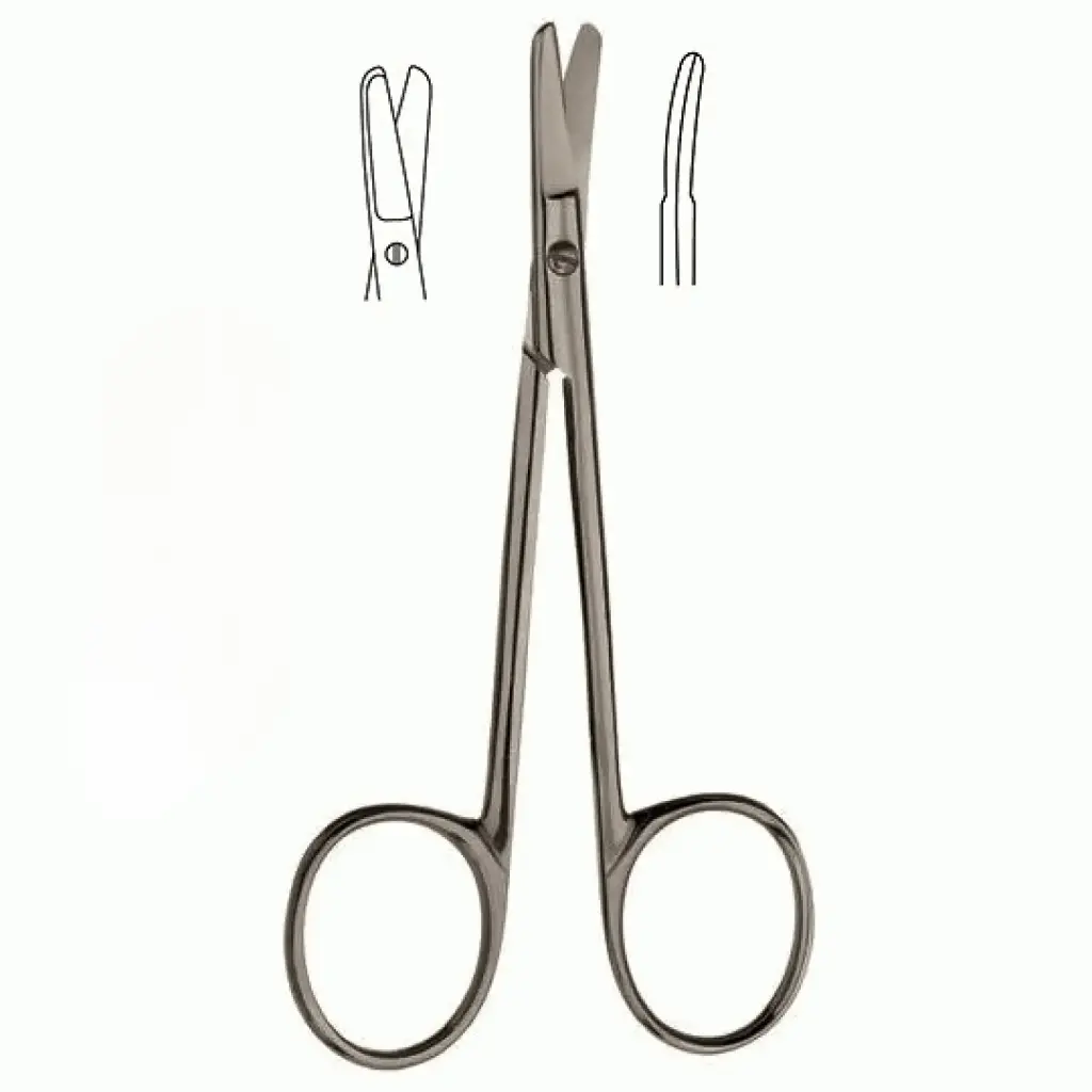 Cottle Bulldog Nasal Scissors 4.5" - Slightly Curved 