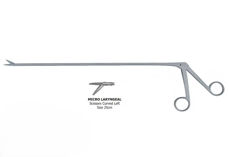 Micro Laryngeal Scissors Curved Left 
