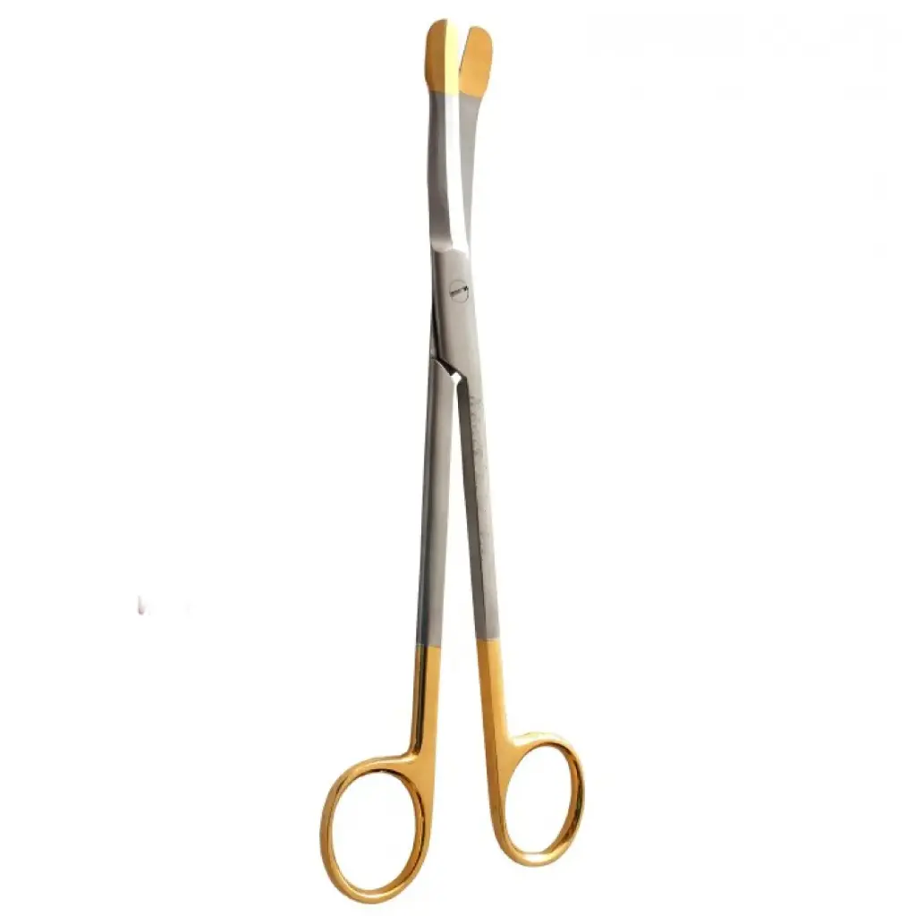 Solz Gold Tip Scissors 8" - Curved Strong Double-Beveled Blades 