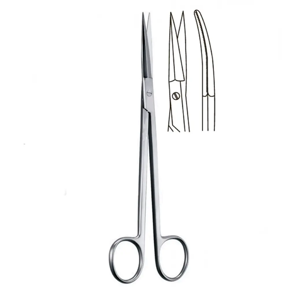 McIndoe Rhinoplasty Scissors 19cm - Straight, Outer Edges Semi-Sharp , Serrated 