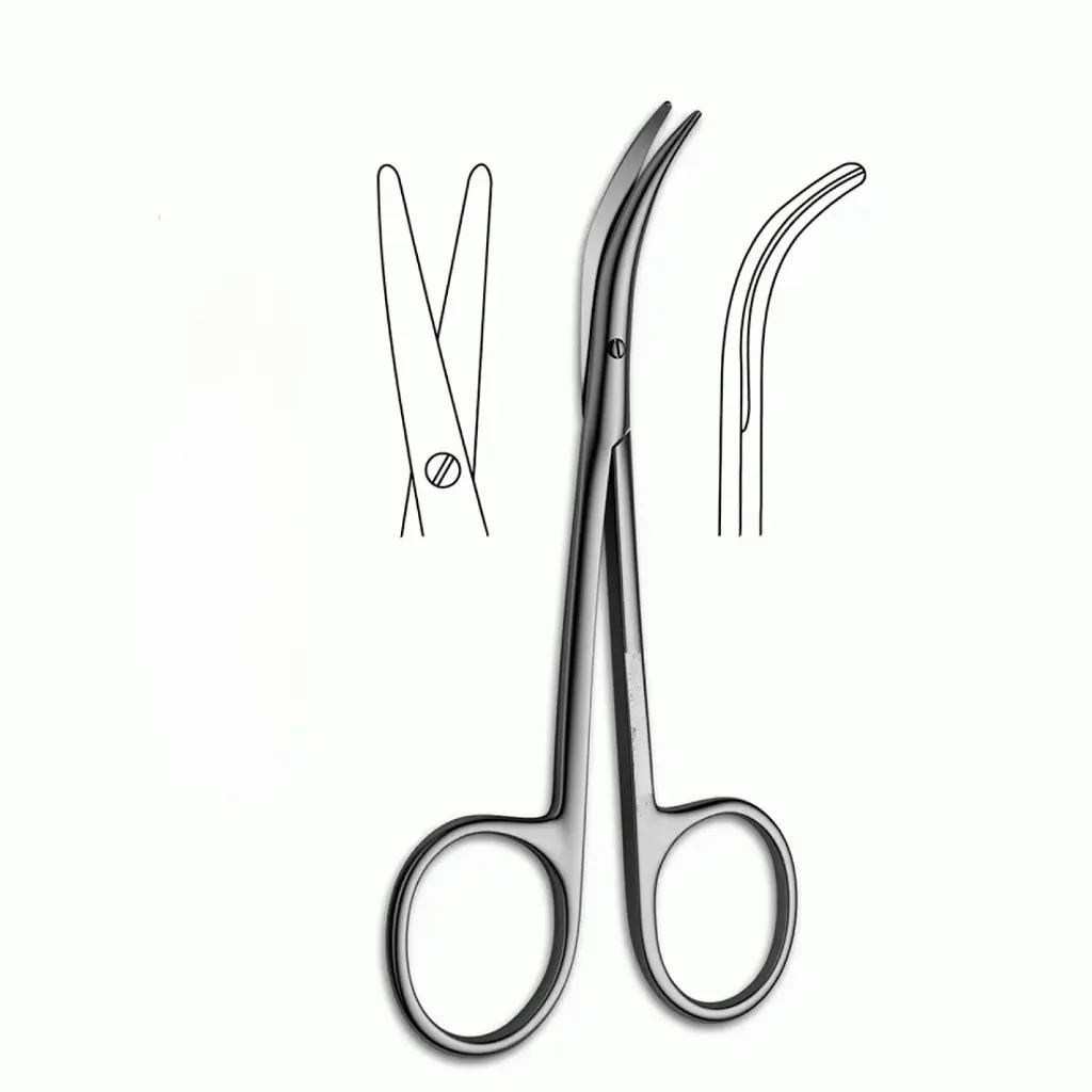 Fomon Lower Lateral Cartilage Scissors 14cm - Strongly Curved