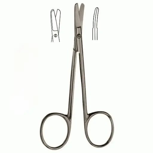 Cottle Bulldog Nasal Scissors 4.5" - Slightly Curved 