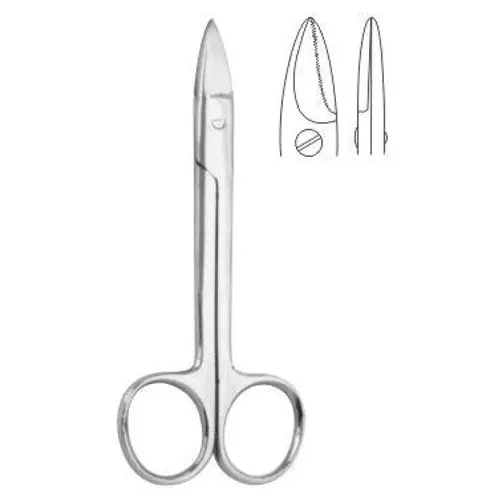 Crown Scissors Straight, Serrated 