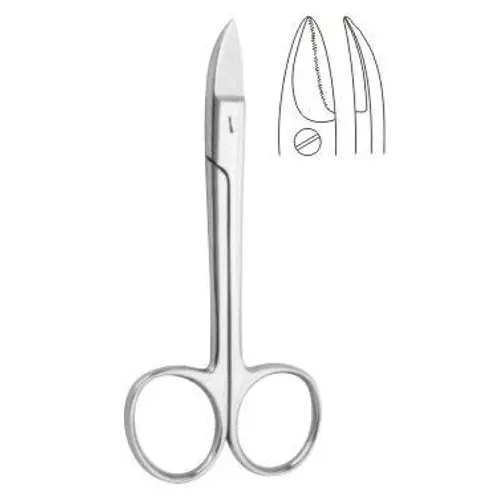 Crown Scissors Curved, Serrated 