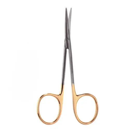 Strabismus Scissors 11.4 cm - Serrated TC Blunt Tips 