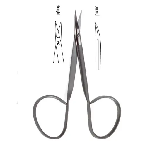 Iris Scissors with Ribbon Style Ring Handle 