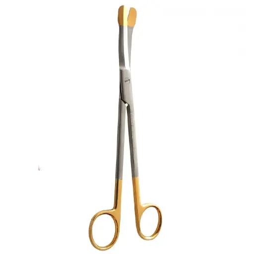 Solz Gold Tip Scissors 8" - Curved Strong Double-Beveled Blades 
