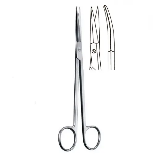 McIndoe Rhinoplasty Scissors 19cm - Straight, Outer Edges Semi-Sharp , Serrated 