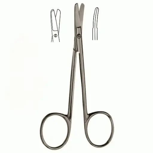 Cottle Bulldog Nasal Scissors 4.5" - Slightly Curved